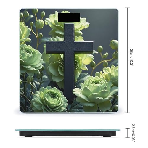 Báscula digital de baño con pantalla LED y vidrio templado miniatura 2
