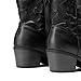 DREAM PAIRS Women's Western Cowboy Cowgirl Embroidered Ankle Boots Fashion Low chunky Heel Round Toe Fall Short Booties Shoes,Size 6,Black,SDAB2432W