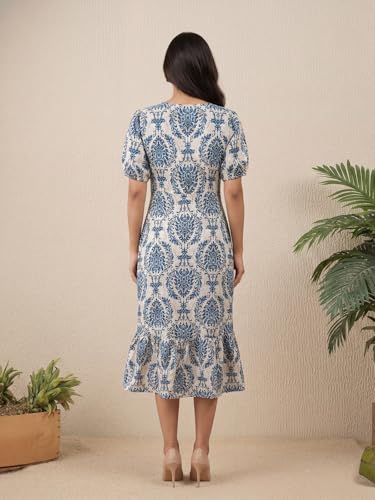 Image of Leriya Fashion Dress for Women | Western One Piece Dress for Women Short & Long | Short Sleeve Casual Summer Dresses for Beach & Stylish Party Outifits Knee-Length