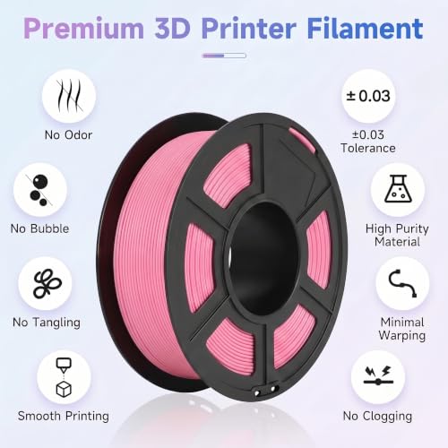 Image of 250G TPU 3D Printer Filament 1.75mm Filajoy3D 3D Printing Filament Dimensional Accuracy + /- 0.02mm for Most FDM 3D Printers,Pink