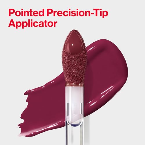 Image of REVLON ColorStay Satin Ink Crown Jewels Liquid Lipstick, Longlasting & Waterproof Lipcolor, Moisturizing Creamy Formula Infused with Black Currant Seed Oil, 034 Regal Ruby, 0.17 fl oz.