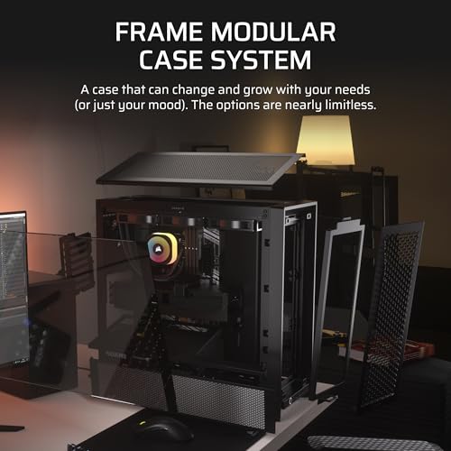 Image of CORSAIR 4000D Frame Modular Mid-Tower ATX PC Case - High Airflow, InfiniRail Fan Mounting System, Dual 360mm Radiator Support, ASUS BTF, MSI Project Zero, Gigabyte Project Stealth - Black
