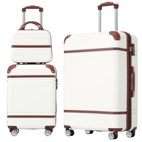 Travel with 3-Piece Hardshell Luggage Set, Lightweight ABS, Expandable, Includes 20