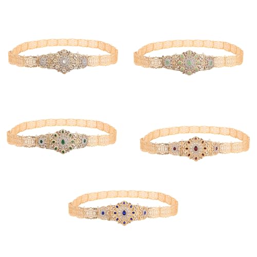 Blingbling Waist Belt Stylish Carved Floral Waist Chain Belt Elaborate Chain Belly Chain for Wedding Waist Chain4