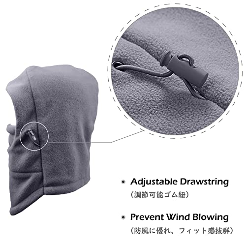 Image of TRIWONDER Kids Winter Hats Balaclava Ski Mask for Boys Girls Toddlers Windproof Adjustable Cold Weather Face Mask Neck Warmer