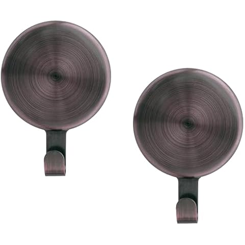 Haute Decor Attract Magnetic Wreath Hanger (Oil-Rubbed Bronze) - Set of 2 Magnets - for 2 Metal Doors or Surfaces or 1 Single-Pane Glass Door or Window Cover