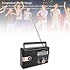 Tragbares Radio AM FM SW Full Band Radio Batterie mit Ladekabel, Batterie Nicht Inbegriffen, BT Lautsprecher, Support Memory Card, für Home Kitchen Notfall (Black)