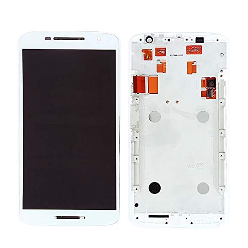 ePartSolution Wholesale_ Replacement Part for OEM Motorola Droid Maxx 2 XT1565 LCD Screen Display Digitizer Touch Screen + Frame Assembly USA (White)