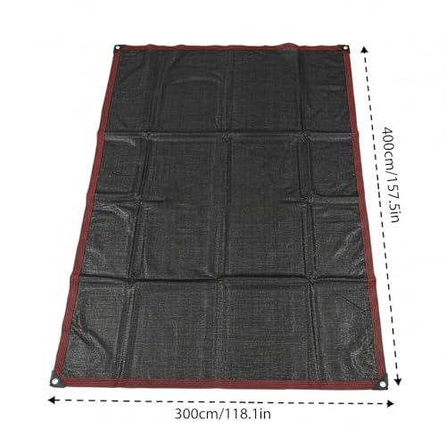 Toldo vela de sombra de 11x13 pies con tela densa contra el calor en patio e invernadero 5