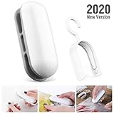 Mini Bag Sealer, 2 in 1 Handheld Heat Sealer and Cutter Portable Bag Resealer Vacuum Sealers for Plastic Bags Food Storage Snack Fresh Bag Sealer (Battery Not Included)