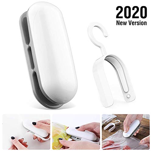 Mini Bag Sealer, 2 in 1 Handheld Heat Sealer and Cutter Portable Bag Resealer Vacuum Sealers for Plastic Bags Food Storage Snack Fresh Bag Sealer (Battery Not Included)
