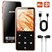 AGPTEK 64GB MP3 Player with Bluetooth, M3 2.4 inch Music Player with Speaker and FM Radio, Touch Buttons, Supports Up to 128GB(Orange)