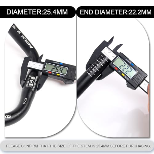 image for BUCKLOS Mountain Bike Handlebars 25.4mm - 20/100mm Rise MTB Aluminum A