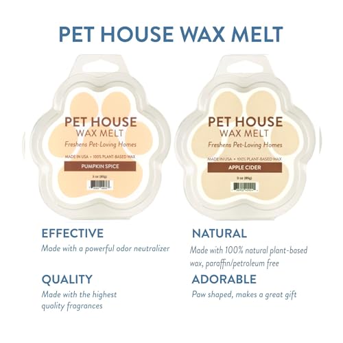 Image of One Fur All Pet House Scented Wax Melts for Warmer - Long-Lasting Pet Friendly Plant Based Soy Wax Melts - Apple Cider and Pumpkin Spice