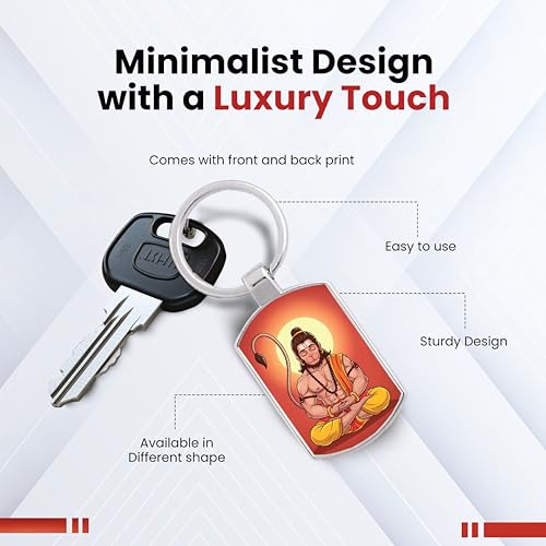 Image of Stylish Metal Keychains with Permanent Glossy Print - Inspirational Quotes & Spiritual Designs - Perfect Key chains for loved ones, Personal Use, Gifts & Return Gifts