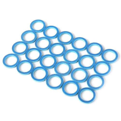 Image of TonGas (24-Pack, Blue) Lower Unit Drain Screw Gasket Compatible with 3 /8 inch-16 Drain Fill Screw, Marine Outboard Lower Unit Seals, Replacement for Most Non-Japanese Mercury Mariner Outboard & Mercruiser