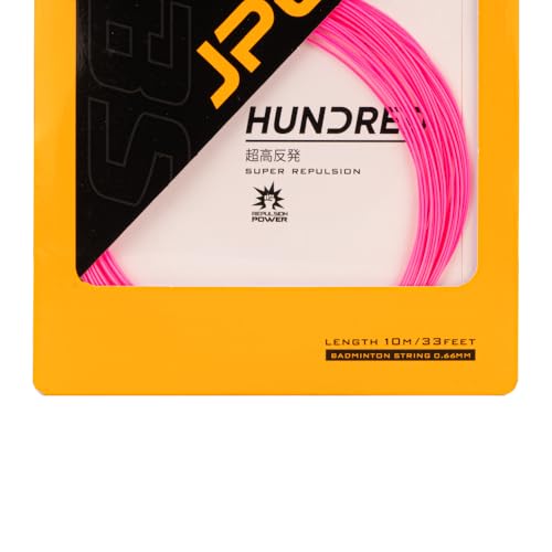 Image of Hundred JP 66 Badminton String | 0.66 mm High Repulsion & Control | Premium Hitting Sound & Shock Absorption | Durable Multi-Filament Nylon