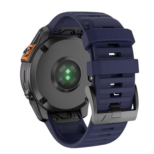 RORFFK 22mm Watch Band for Garmin Fenix 6 Pro/Fenix 6/Fenix 7/Fenix 7 Pro/Fenix 5/Epix Pro 47mm, 22mm Quick Fit Soft Silicone Strap for Garmin Forerunner 965/955/945/935(Midnight Blue)