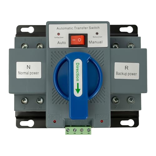 Dual Power Automatic Transfer Switch 63A 2P/4P 110V Generator Cha...