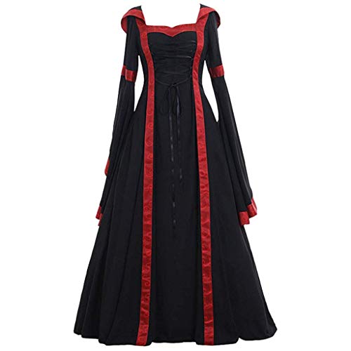 Vestido medieval renacentista para fiestas temáticas de cosplay con cintura anudada 1