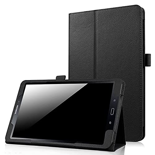 EKVINOR Folio Case for Galaxy Tab A 8.0 2017 Model T380/T385, Premium PU Leather Protective Stand Cover for Samsung Galaxy Tab A 8.0 Inch 2017 Release (SM-T380/SM-T385) - Black