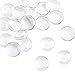 Pandahall 20pcs 16mm Half Round Flat Back Clear Glass Dome Cabochons, for Photo Pendant Craft Jewelry Making
