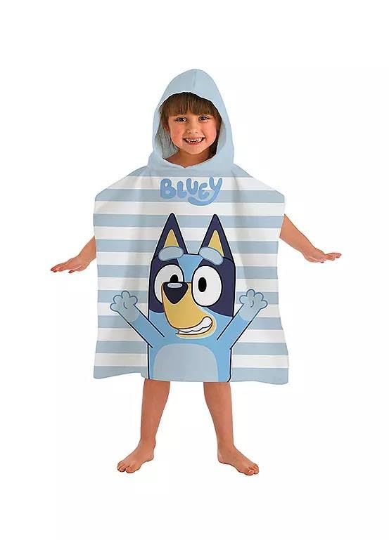 Bluey Surprise Hooded Poncho Towel 100% Cotton 50x115cm