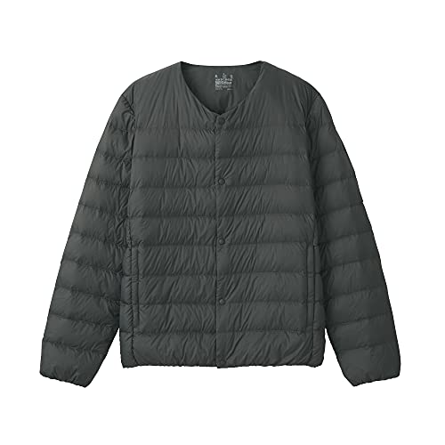 無印良品 ジャケット 軽量 ポケッタブルノーカラーダウンジャケット メンズ M