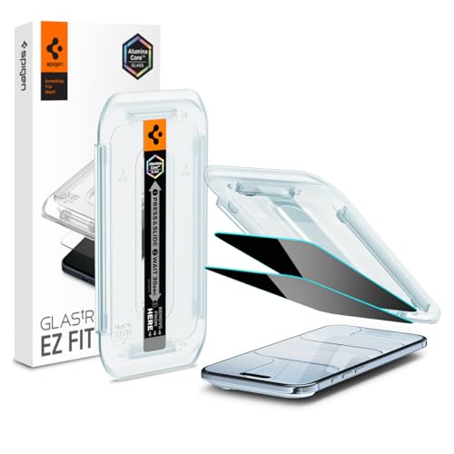 Image of Spigen EZ Fit Privacy Tempered Glass Screen Protector Guard for iPhone Air [2 Pack]
