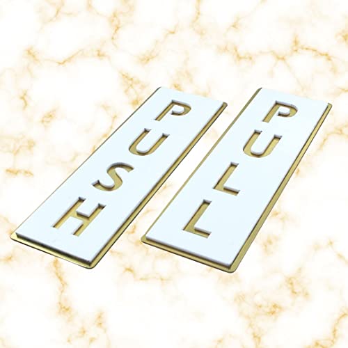 Image of CVANU Pull-Push Acrylic Sign Board for Office /Business /Hospital Sign SelfAdhesive Board(Set of 2) c32