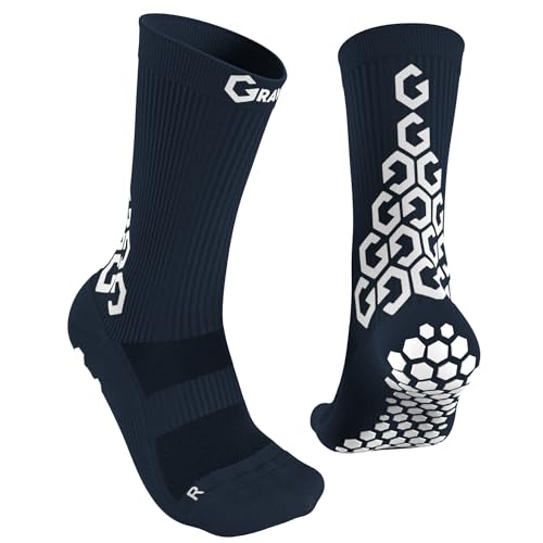 SENDA Gravity Performance Grip Socks with Non-Slip Technology, Soccer, Running, Basketball, Unisex, Crew Length, 0