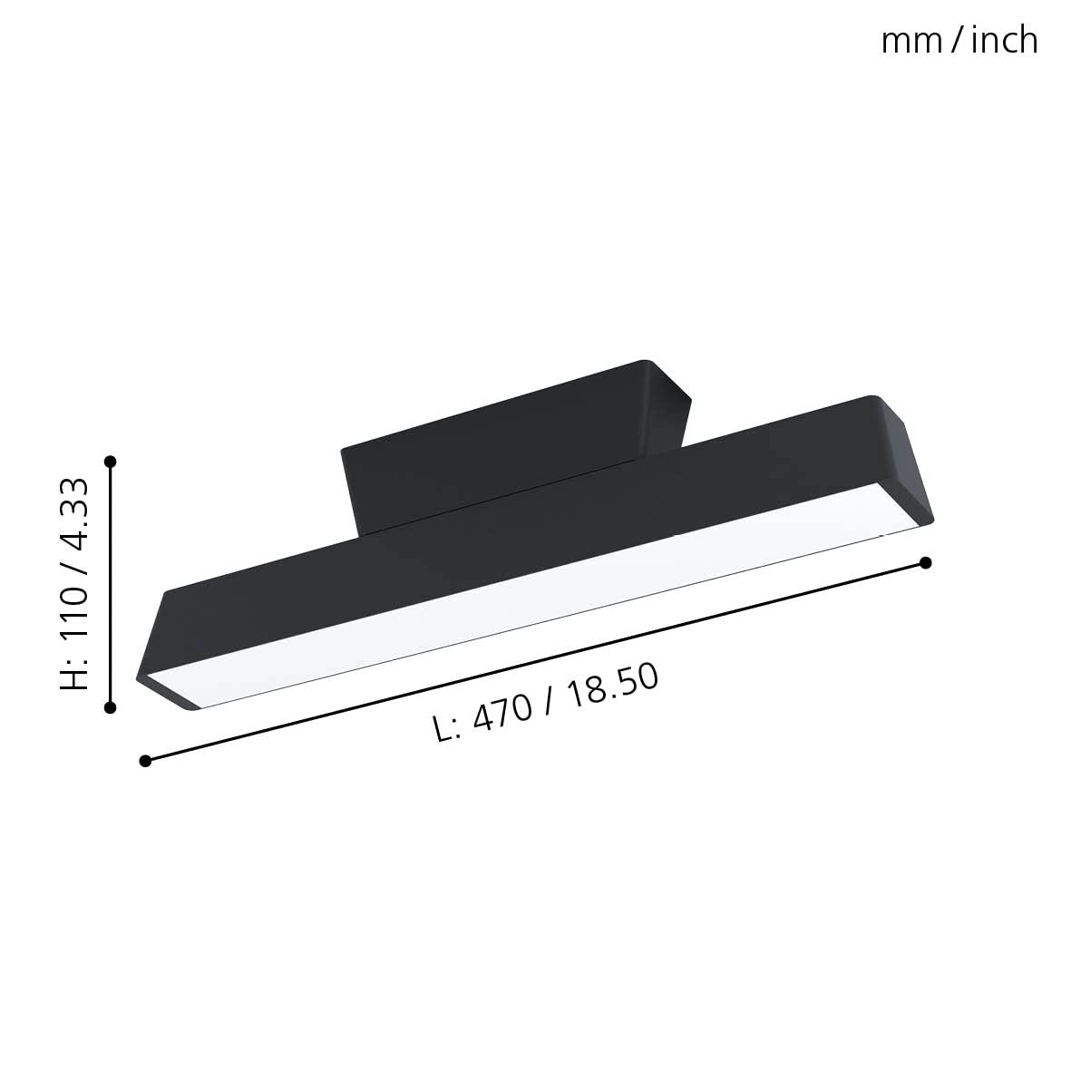 Eglo connect.z Smart Home Led lampada da soffitto Simolaris-Z, ZigBee, app | e controllo vocale, colore della luce regolabile, dimmerabile, L 47 cm