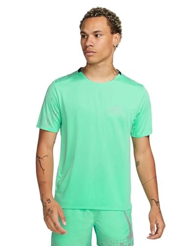 Nike Men's Dri-FIT Run Division Rise 365 Flash Running Short-Sleeve T-Shirt L Green