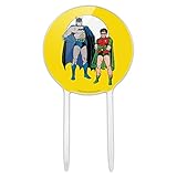 Acrylic Batman and Robin Cake Topper Party Decoration for Wedding Anniversary Birthday Graduation