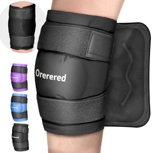 Image of Ice Packs for Injuries Reusable Knee Gel Ice Pack Wrap for Swelling Black