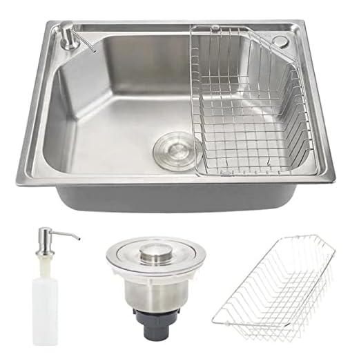 Cuba Pia Gourmet Aço Inox 201 para cozinha Belcca 43x57cm Kit Completo CG201-C02