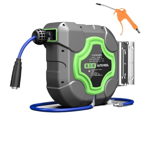 Rtwrsud伸縮ホースリール、自動巻き取りが簡単な給水ホースと壁掛け設計、伸縮ホースリールで散水が簡単、自動伸縮洗車、庭の灌漑ホース、洗車用ホースリール壁掛け伸縮セルフロック自動引き込み式ホースリールエアードラム電動ドラム高圧水ドラム修理車ライトドラム2