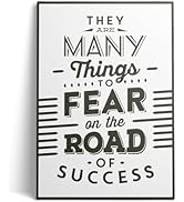 Motivational Canvas Wall Art Motivational Wall Decor Wooden Framed Inspirational Office Poster 12...