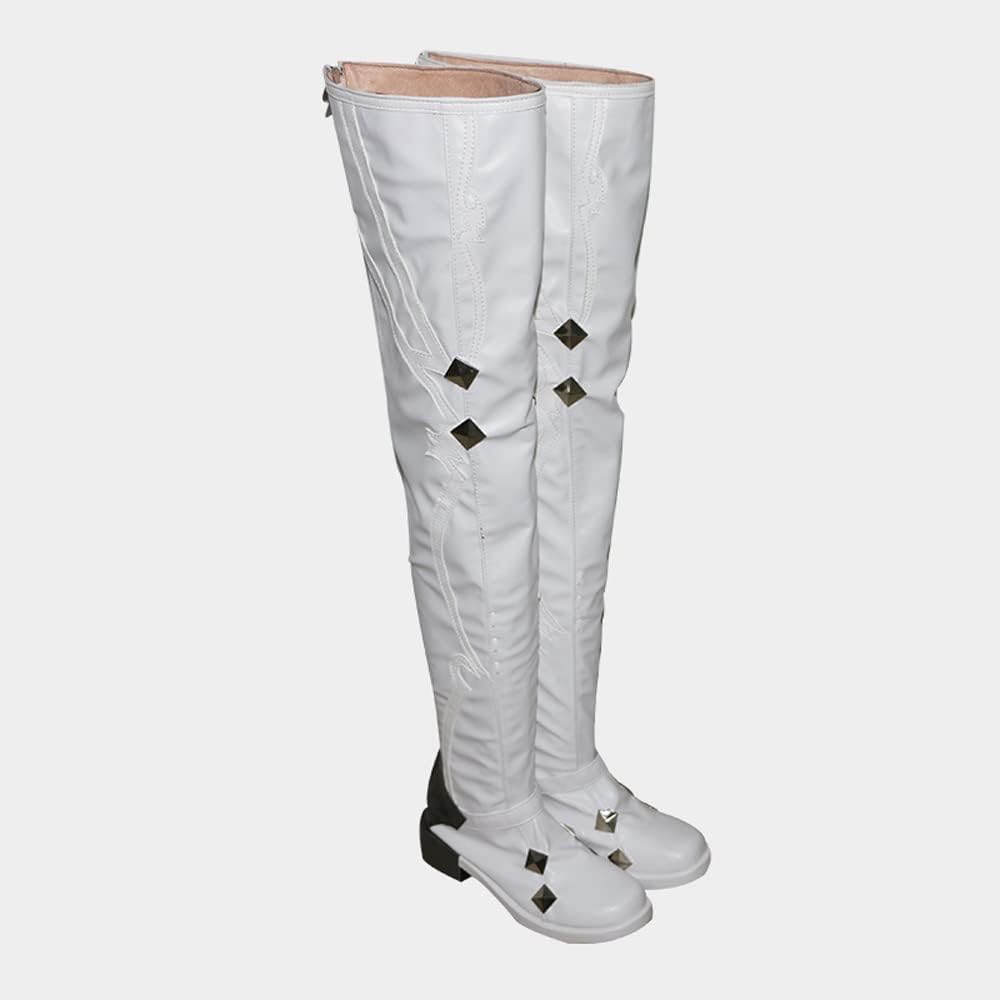 Yuancoser FF14 Alphinaud Leveilleur Cosplay Shoes Tall Boots C006