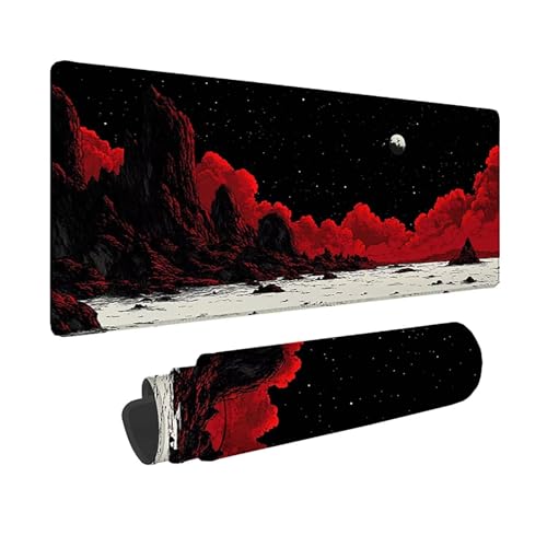 Tapis de souris XXL noir sous main bureau gamer tapis souris 80x40cm