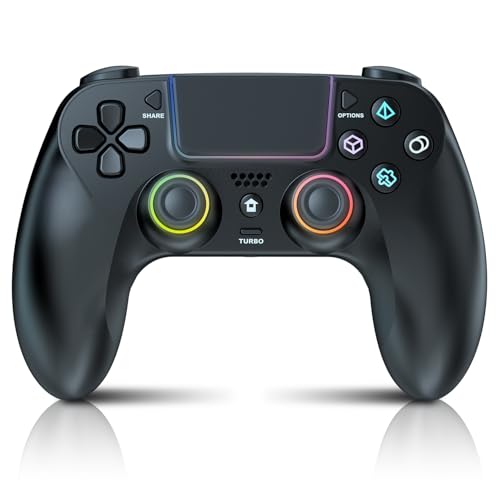 GUOC LED Wireless Controller for PS5 with Hall Effect Joystick and Trigger,4 Macron Boutton Extended...