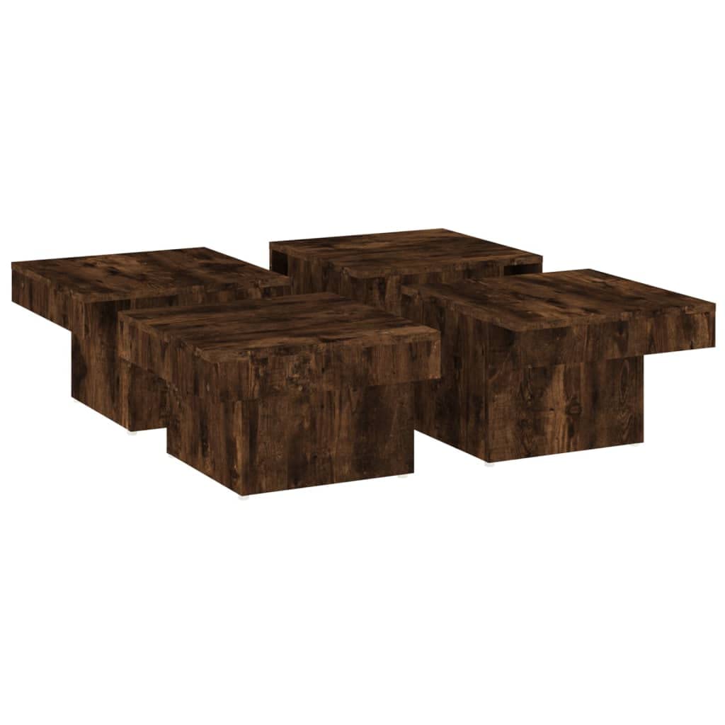 Homgoday Tavolino da salotto, moderno, per soggiorno, camera da letto, studio, incenso, 90 x 90 x 28 cm, in legno