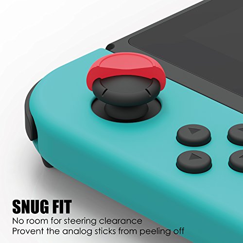 Image of Skull & Co. Skin, CQC and FPS Thumb Grips Set Joystick Cap Analog Stick Cap for Nintendo Switch Joy-Con Controller - Black, 3 Pairs(6pcs)