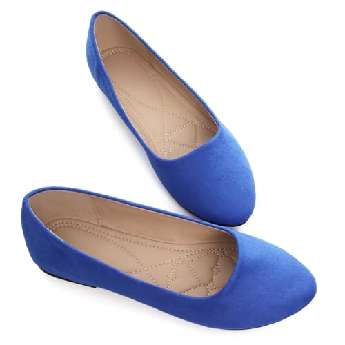 Image of Dear Time Women's Flats Comfortable Slip On Ballet Flats Soft Solid Casual Shoes