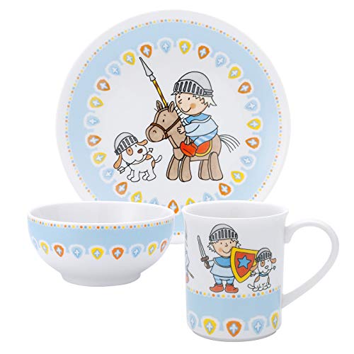 Kindergeschirr-Set RITTER MIKO 3-teilig aus Porzellan