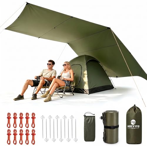 17x10 FT Large Camping Tarp Waterproof, Lightweight PU6000mm...