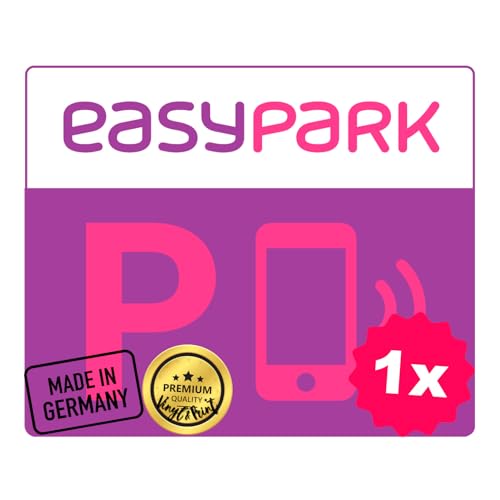 EASYPARK Easy Park Hinterglasaufkleber Kompakter Parkvignette Sticker Auto Aufkleber (5x 4 cm) für Windschutzscheibe | App-Parken Auto Vignette Innenaufkleber |Made in GERMANY (1)
