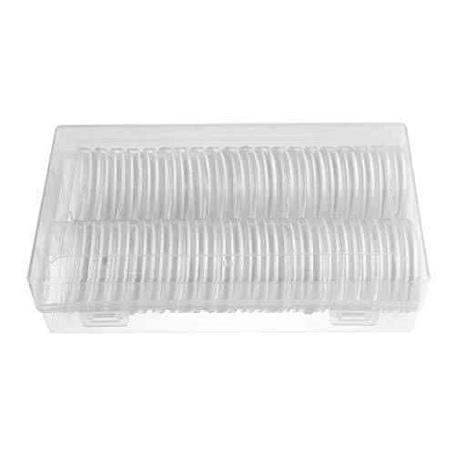 Set de 40 cápsulas plásticas para monedas con caja miniatura 1