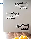 Barking Dogs Removable Wall Decals | Officially Licensed Art | Black Line Art | Set of 3 Decals | 22...