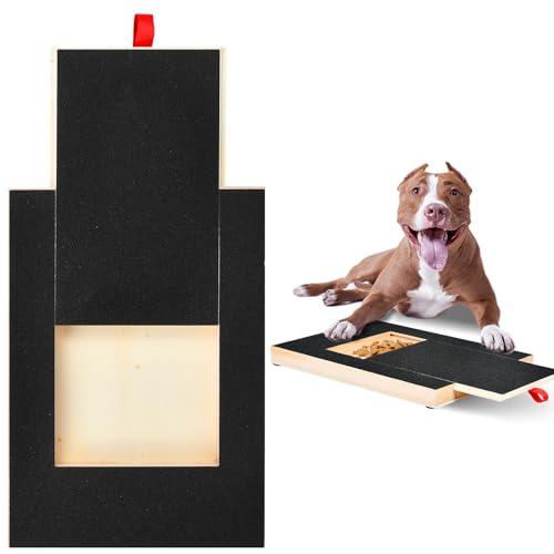 Tapis de meulage des ongles pour chiot KIKIGOAL avec boîte à goûter bois